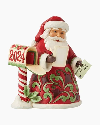 "Dear Santa Claus" Santa Reading Mail 2024 Dated Figurine