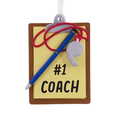 #1 Coach Clipboard Hallmark Ornament