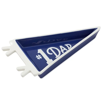 #1 Dad Pennant-Shaped Trinket Tray