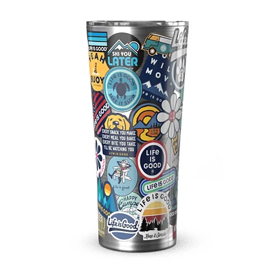 Sticker Collage Stainless Steel Tumbler - 22 oz