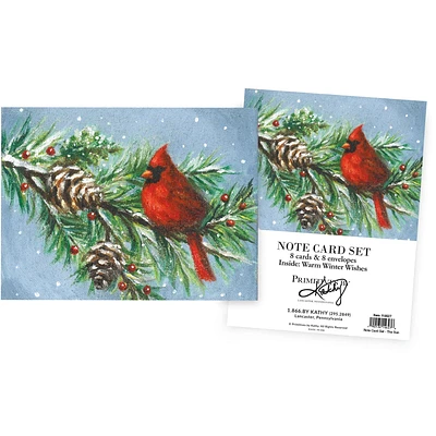 Winter Cardinal Note Card Set