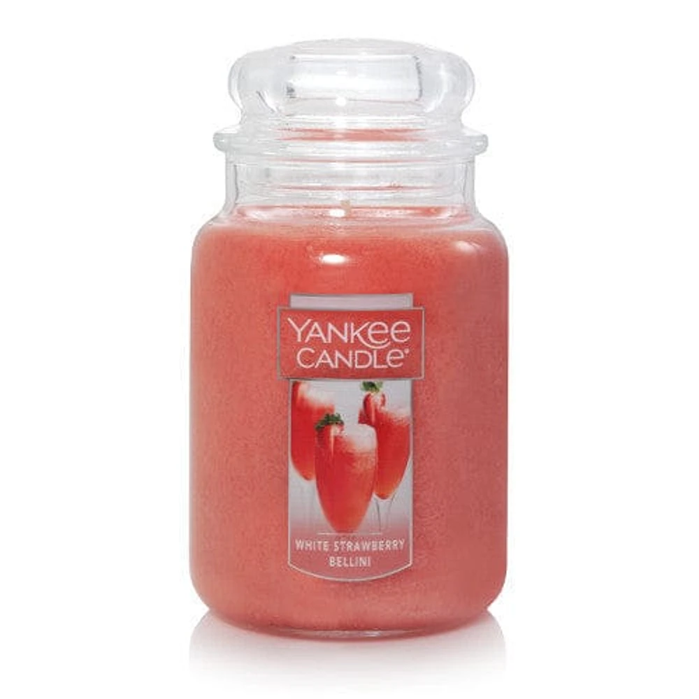 White Strawberry Bellini Original Large Jar Candle