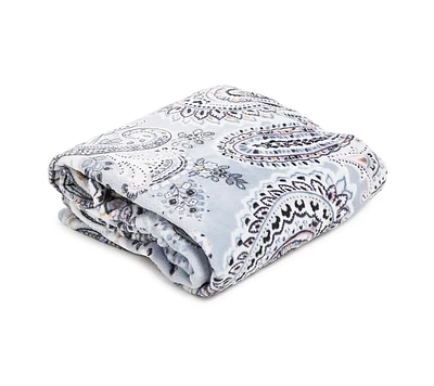 Plush Throw Blanket - Soft Sky Paisley