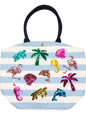 Sequin Tote Bag - Beach