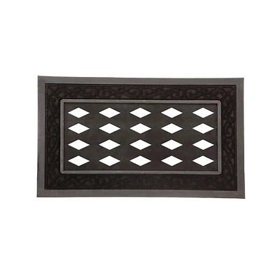 Black Scroll Sassafras Switch Mat Tray, 30" X 18"