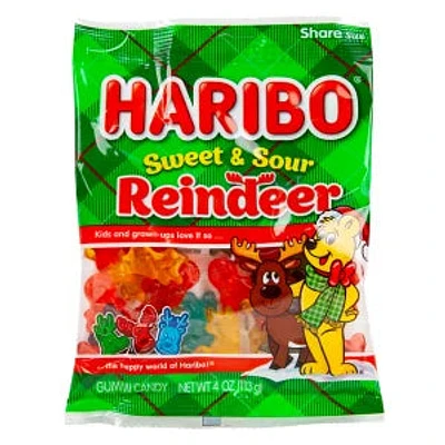 Haribo Sweet and Sour Reindeer Peg Bag