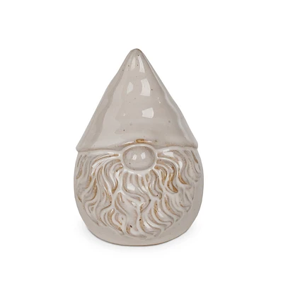 Round Ceramic Santa Gnome 6"