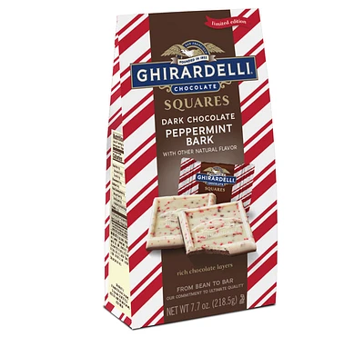 Ghirardelli Dark Chocolate Peppermint Bark Squares 7.7  oz