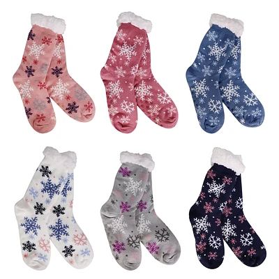 Snowflake Galore Thermal Slipper Socks