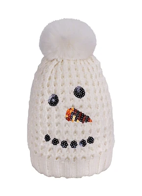 Snowman Sequin Beanie