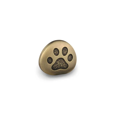 Love Is Furever Paw Print Metal Pocket Token