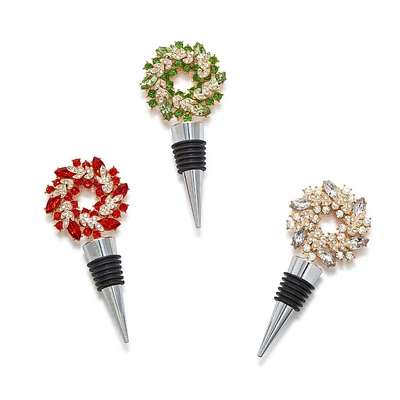 Holiday Wreath Bottle Stoppers