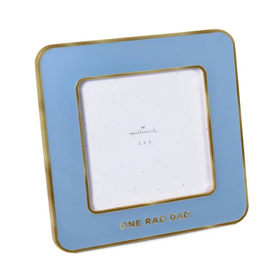 One Rad Dad Blue Enamel Picture Frame, 4x4