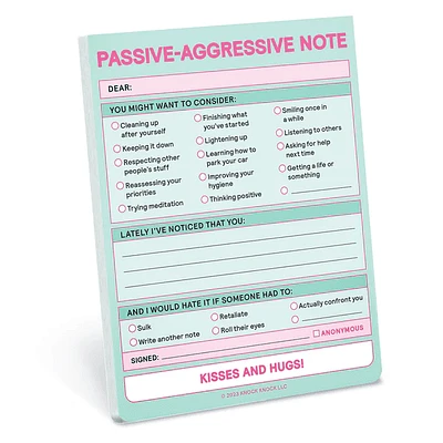 Nifty Notes- Passive Aggressive