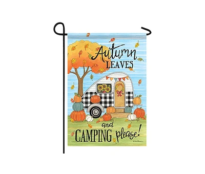 Autumn Camping Garden Flag