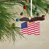 Bald Eagle With American Flag Hallmark Ornament