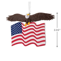 Bald Eagle With American Flag Hallmark Ornament