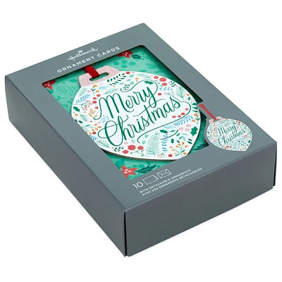 Christmas Spirit Boxed Christmas Cards With Detachable Ornaments, Pack of 10