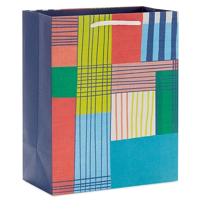 Abstract Plaid Medium Gift Bag 9.6"