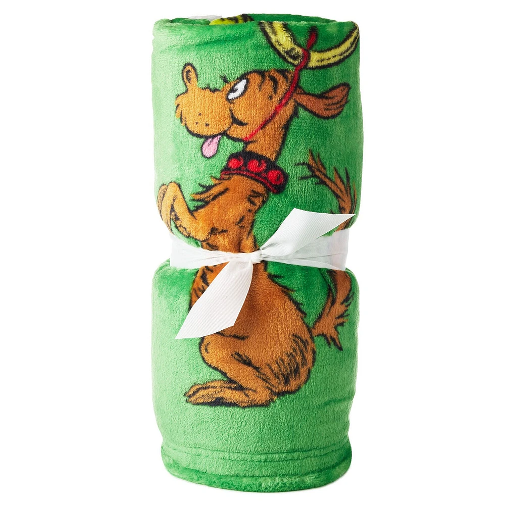 Dr. Seuss Grinch Faces Fleece Blanket, 51x62