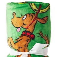 Dr. Seuss Grinch Faces Fleece Blanket, 51x62