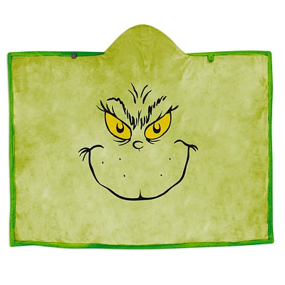 Dr. Seuss's How the Grinch Stole Christmas! Grinch Hooded Blanket, 70x50