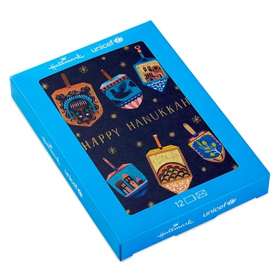 UNICEF Decorated Dreidels Boxed Hanukkah Cards, Pack of 12