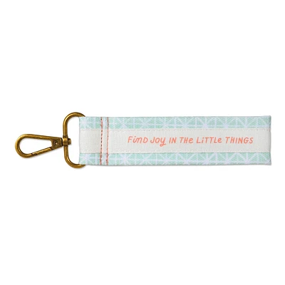 Geometric Pastel Wrist Strap Key Ring