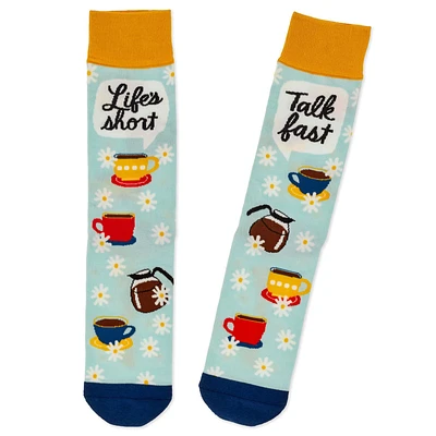 Gilmore Girls Talk Fast Crew Socks