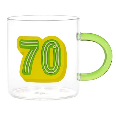 Glass 70th Birthday Mug, 17.5 oz.