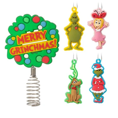 Mini Dr. Seuss's How the Grinch Stole Christmas!™ Tree Topper and Ornaments, Set of 5