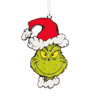 Dr. Seuss's How the Grinch Stole Christmas!™ Grinch in Santa Hat Moving Metal Ornament