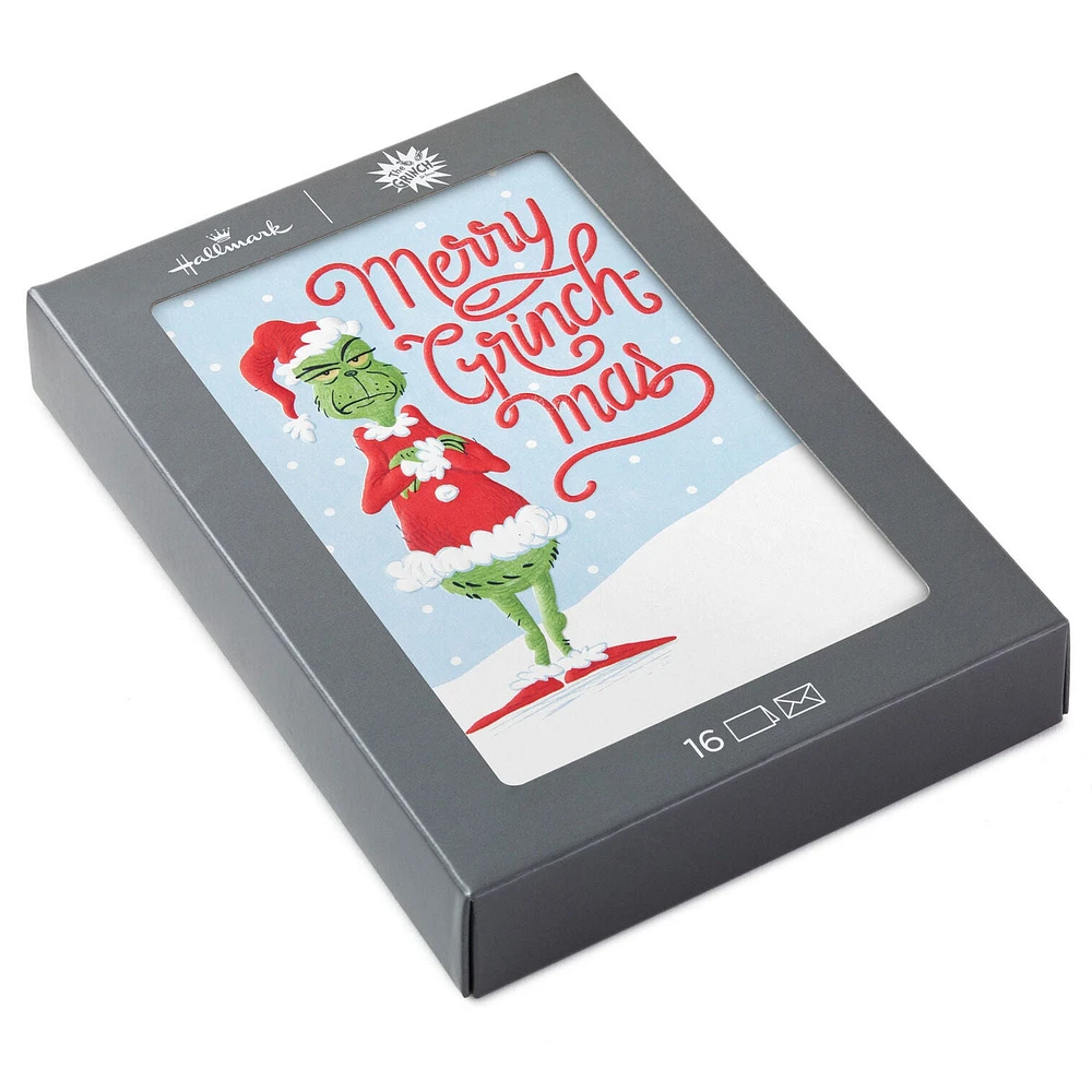 Dr. Seuss's How the Grinch Stole Christmas! Merry Grinch-mas Boxed Christmas Cards, Pack of 16