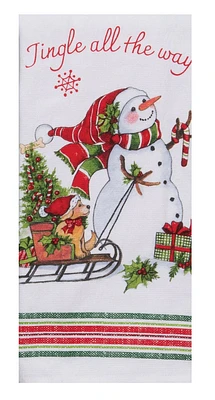 Christmas Jingle Snowman Tea Towel