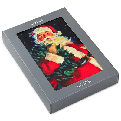 Jolly Santa Claus Boxed Christmas Cards, Pack of 16