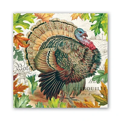 Luncheon Napkins - Fall Harvest Turkey