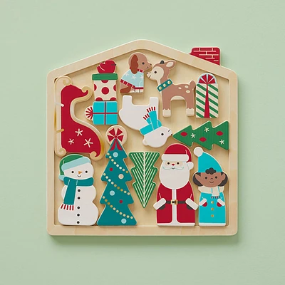 North Pole Friends Wooden Play Set, 14 pieces