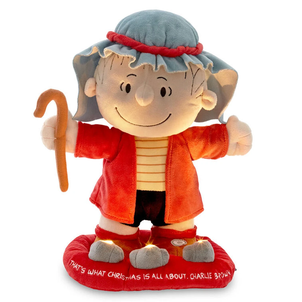 Peanuts Linus in Shepherd Costume Plush With Sound, Motion and Light, 12"