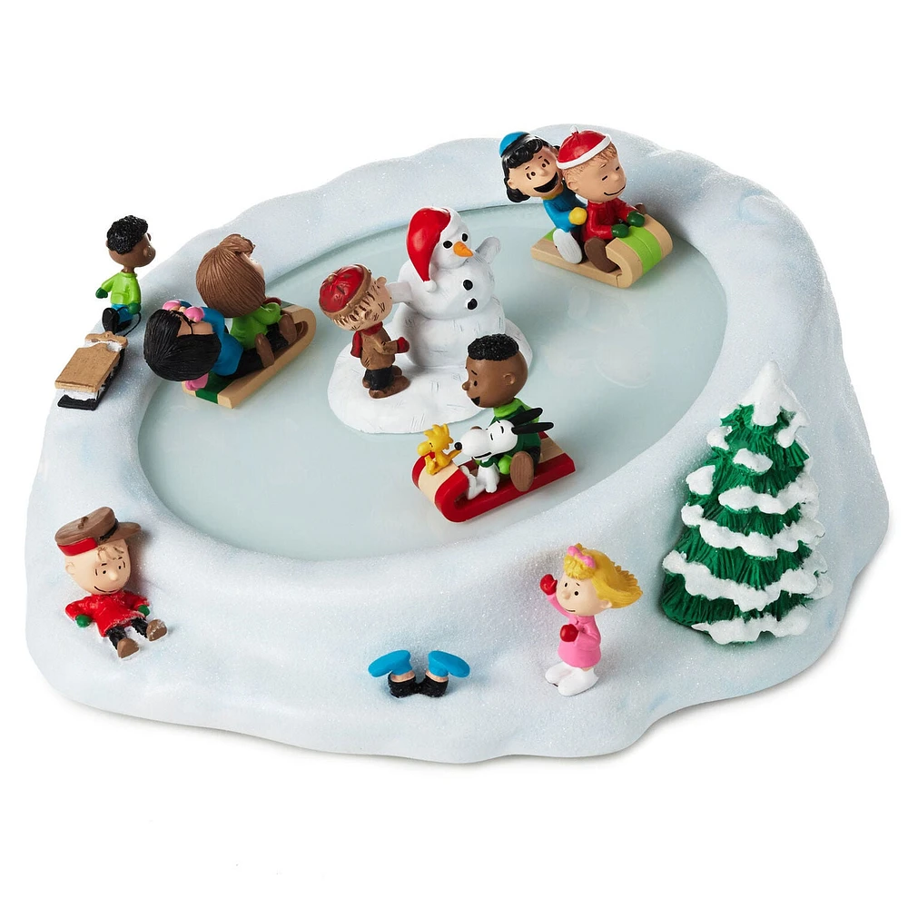 Peanuts Gang Sledding Musical Tabletop Figurine With Motion