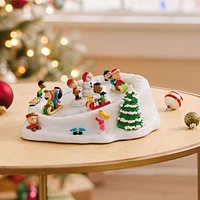 Peanuts Gang Sledding Musical Tabletop Figurine With Motion