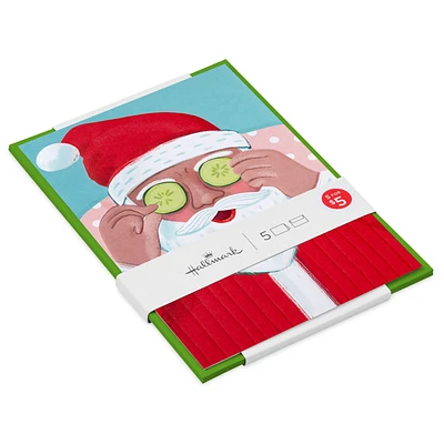 Self-Care Santa Packaged Christmas Cards, Set of 5