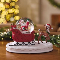 Santa's Sleigh Musical Snow Globe