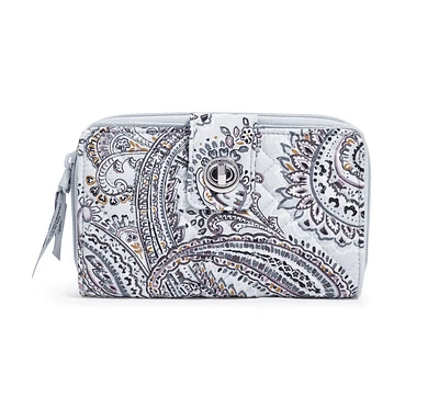 RFID Turnlock Wallet - Soft Sky Paisley