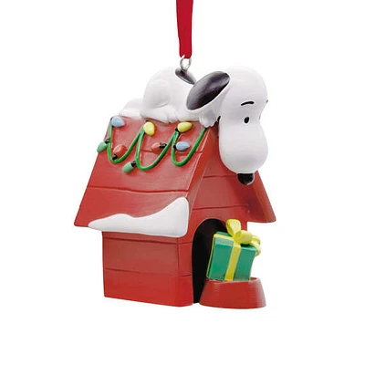 Peanuts® Snoopy on Holiday Doghouse Ornament