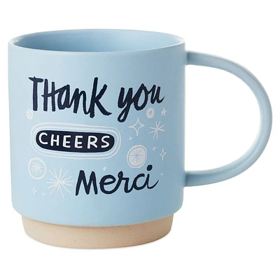 Thank You, Cheers, Merci Mug, 16 oz.