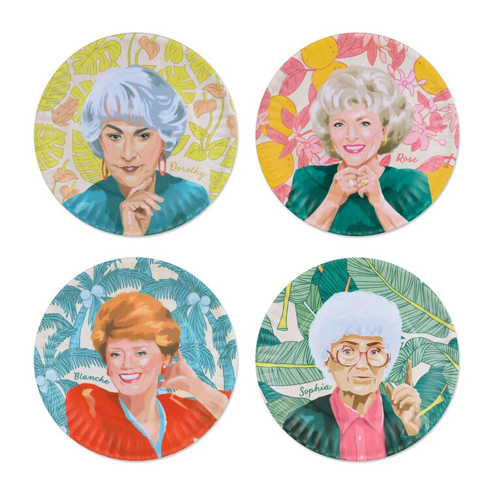 The Golden Girls Appetizer Plates, Set of 4