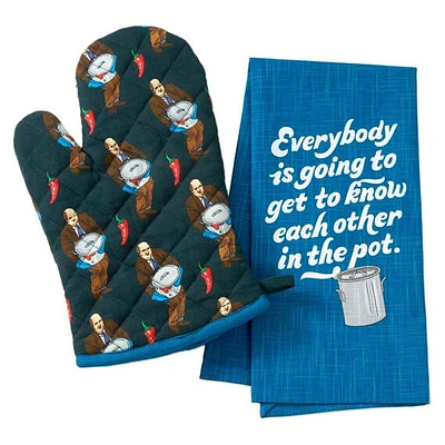 The Office Kevin's Chili Oven Mitt and Tea Towel, Set of 2