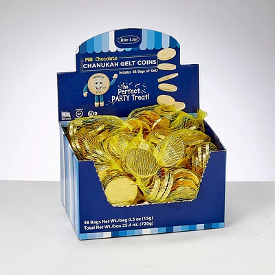 Milk Choc Chanukah Gelt- Each bag contains 7 coins