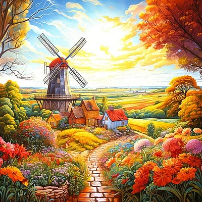 Windmill on the Farm 500 pc