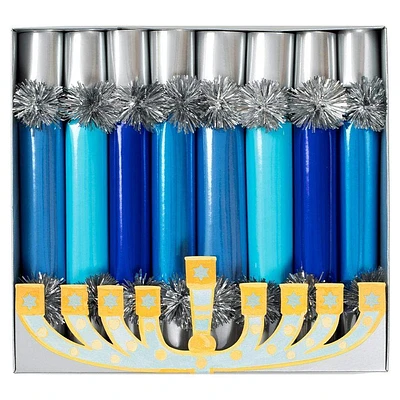 Hanukkah Candles Celebration Crackers - 8 Per Box